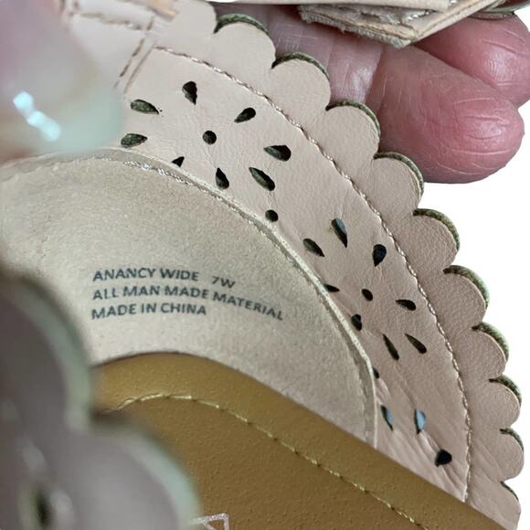 Andiamo Nancy flat shoes espadrilles light pink blush size 7W Wide - Picture 8 of 9